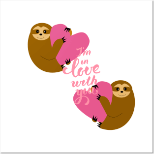 Sloth in love...in love with you Posters and Art